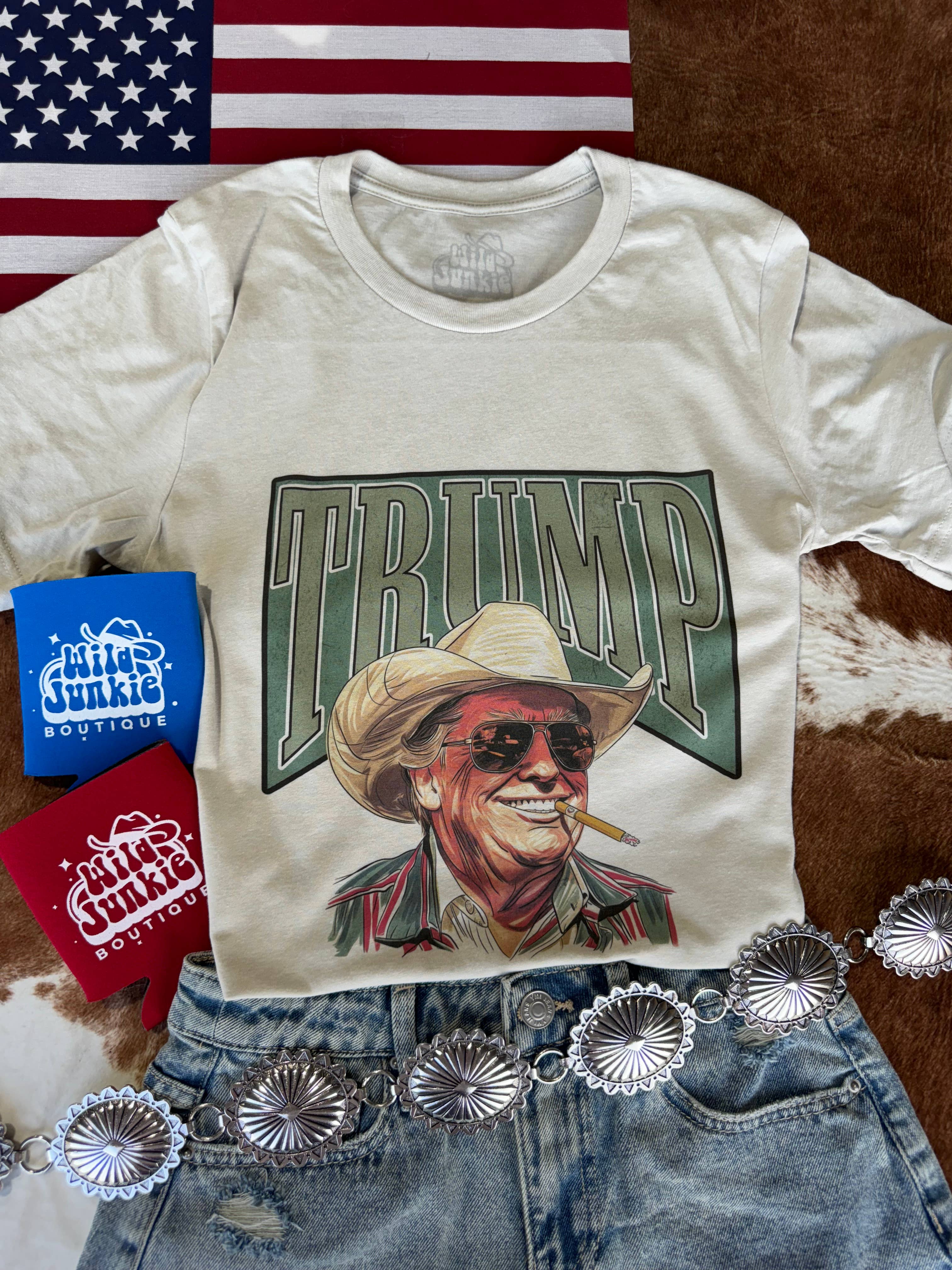 Cowboy Trump Graphic Tee: S