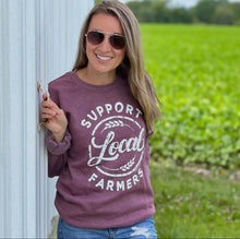 Load image into Gallery viewer, Support local farmers crewneck sweatshirt
