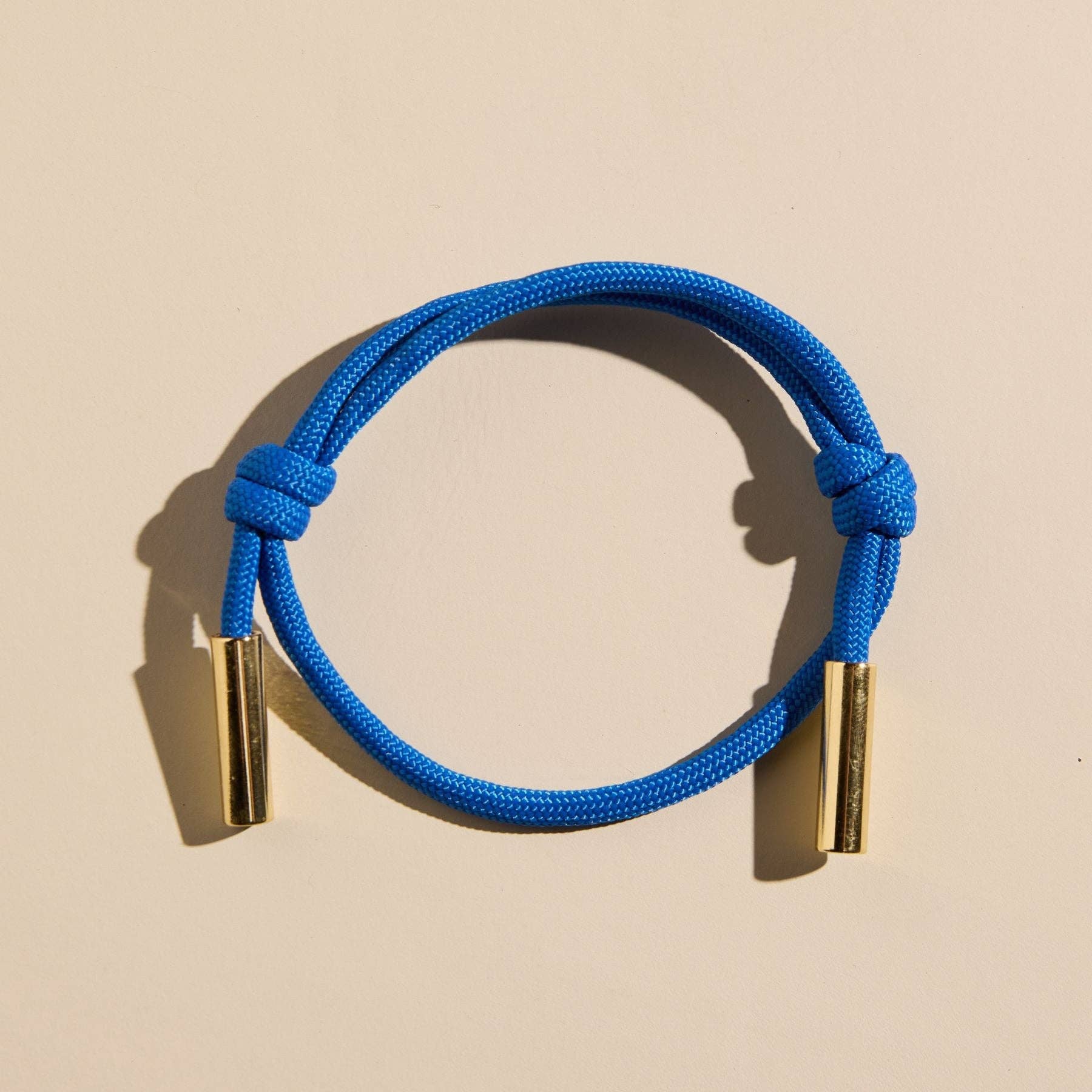 Blue Cord Bracelet: Silver